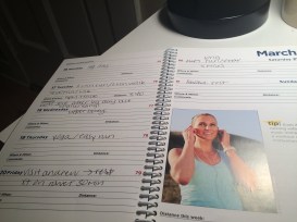 Planning on my workout week back in March.